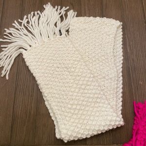 Express White Chunky Knit Scarf NWOT